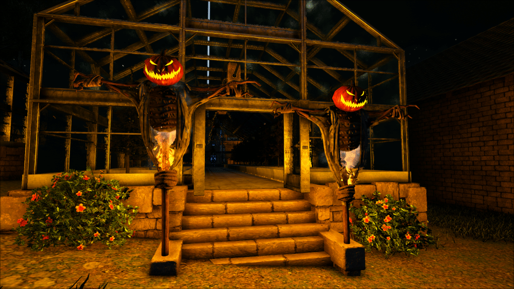 The Halloween decorations are up on Ark: Valguero