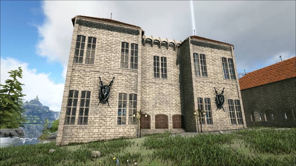 The trophy hall from the outside on Ark: Valguero