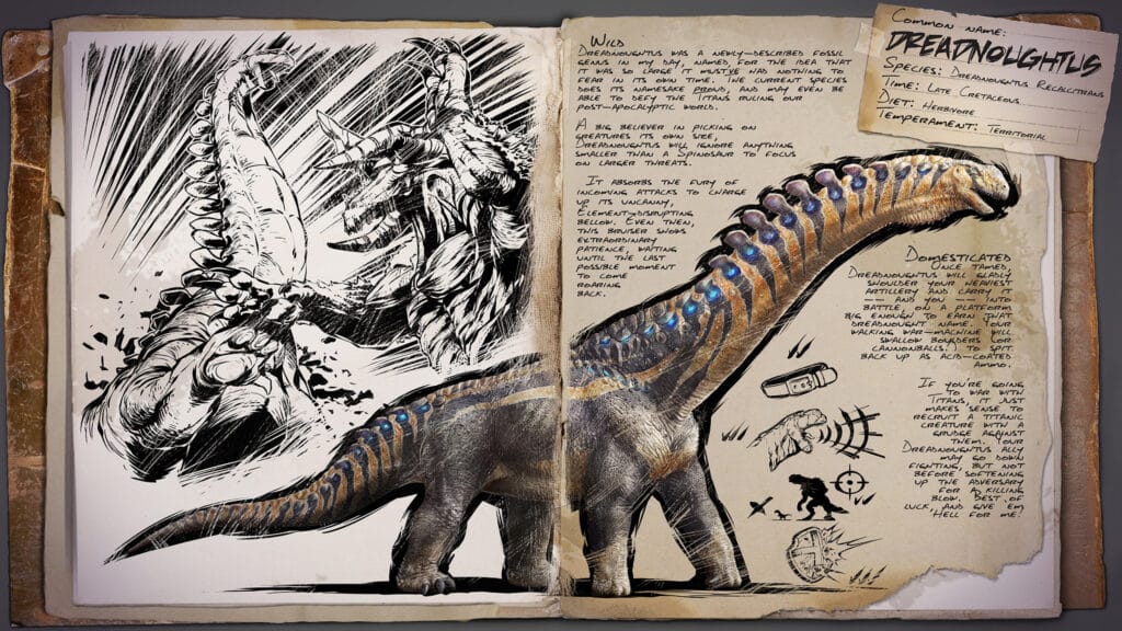 ARK: Survival Ascended Dossier Dreadnoughtus