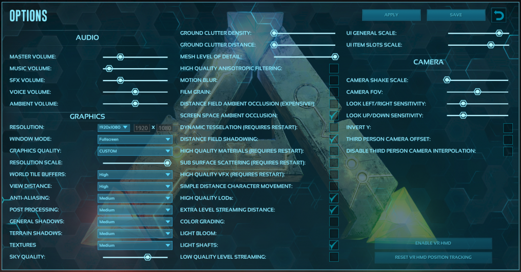 RTX 2060 - AMD FX-8370 Ark Settings