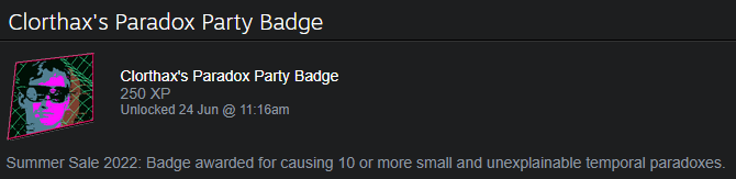 Steam Summer Sale 2022 Party Badge