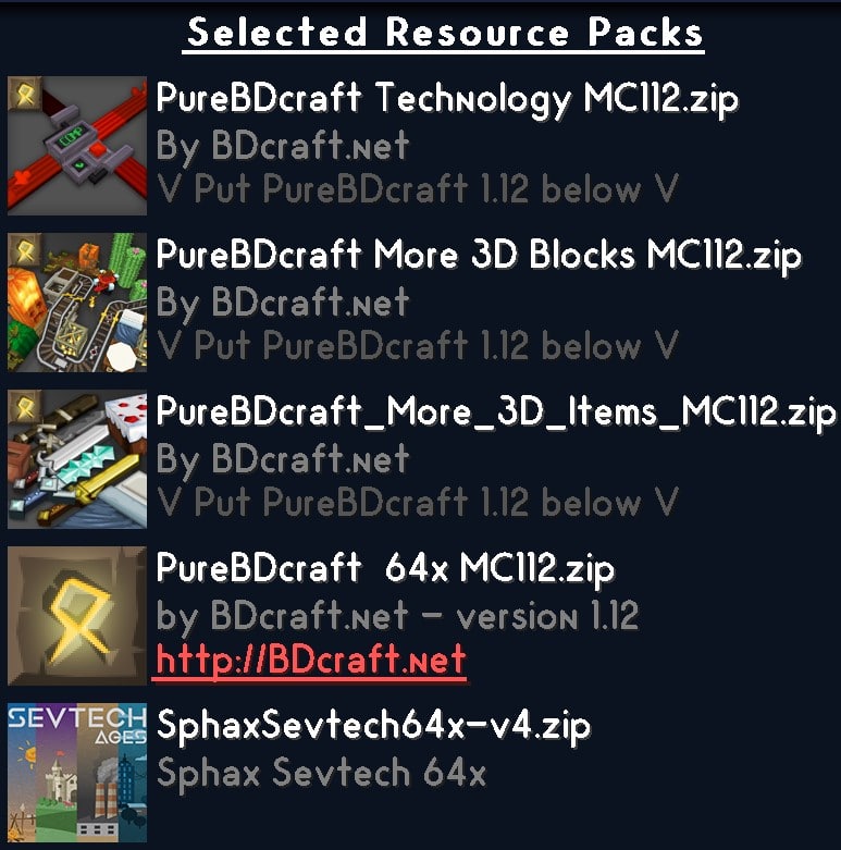 Sevtech Ages: Resource Packs